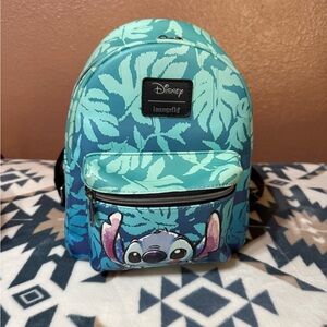 Loungefly Teal & Aqua Stitch Mini Backpack